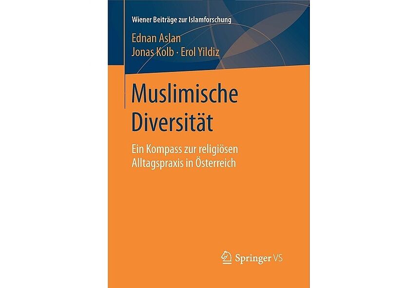 Bild: Dunkelgelbes Buchcover "Muslimische Diversität"
