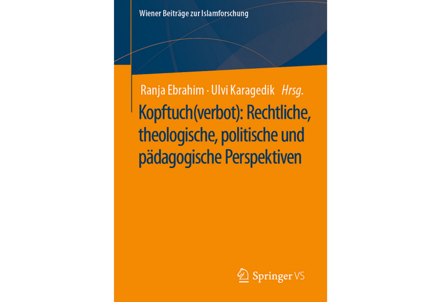 Bild: Dunkelgelbes Buchcover "Kopftuch(verbot): Rechtliche, theologische, politische und pädagogische Perspektiven"