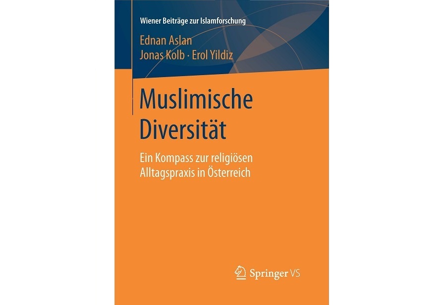 Bild: Dunkelgelbes Buchcover "Muslimische Diversität"